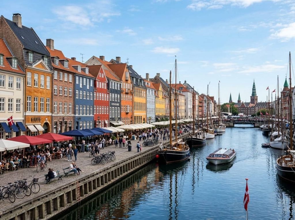copenhagen harbor colorful build… الدنمارك (1) compress