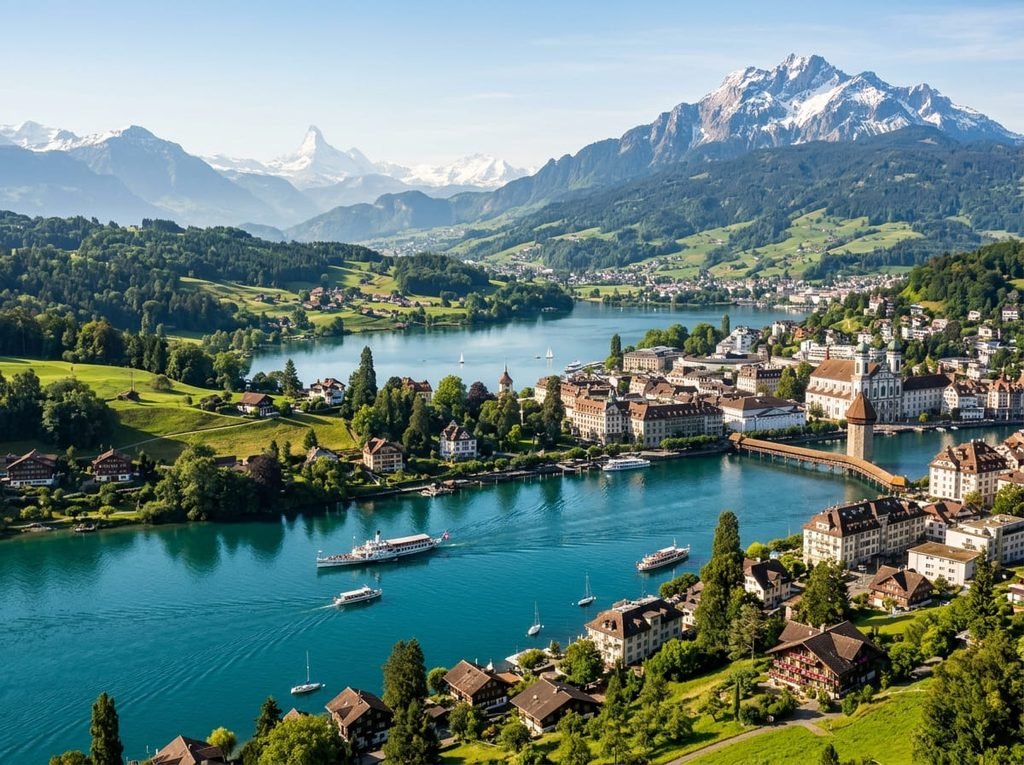 switzerland landscape featuring … مدن سويسرا السياحية(1)